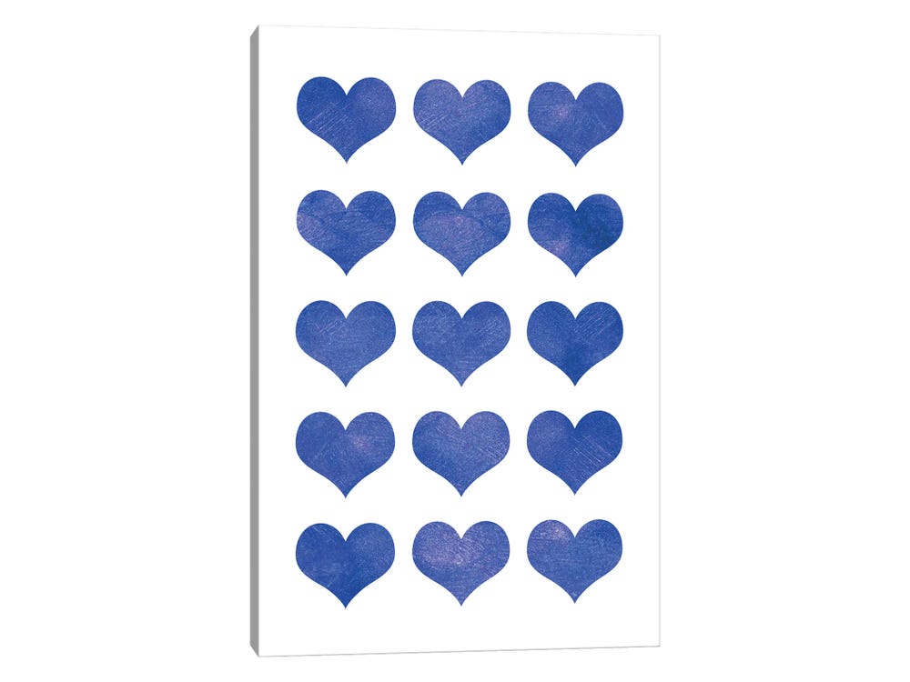 printable blue hearts