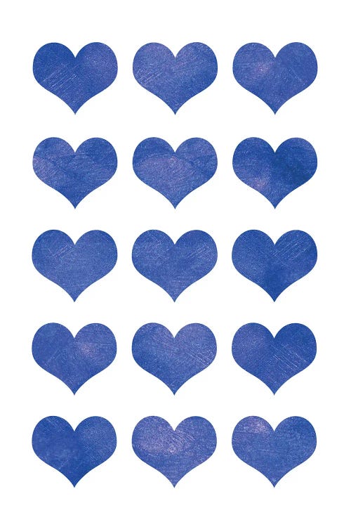 Blue Hearts by Martina Pavlova wall art