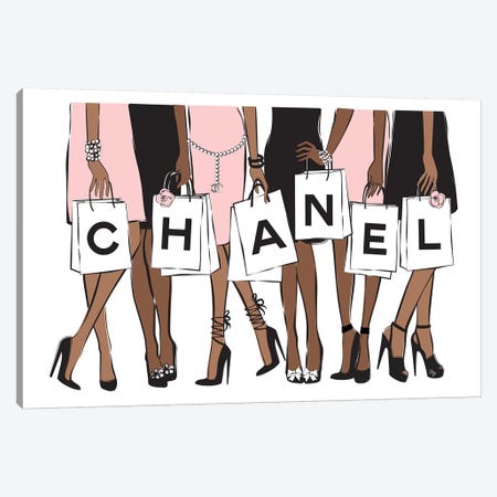 Chanel Shopping I Canvas Art Print by Martina Pavlova