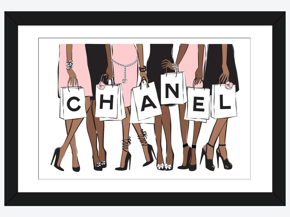 Chanel Shopping II Canvas Artwork by Martina Pavlova
