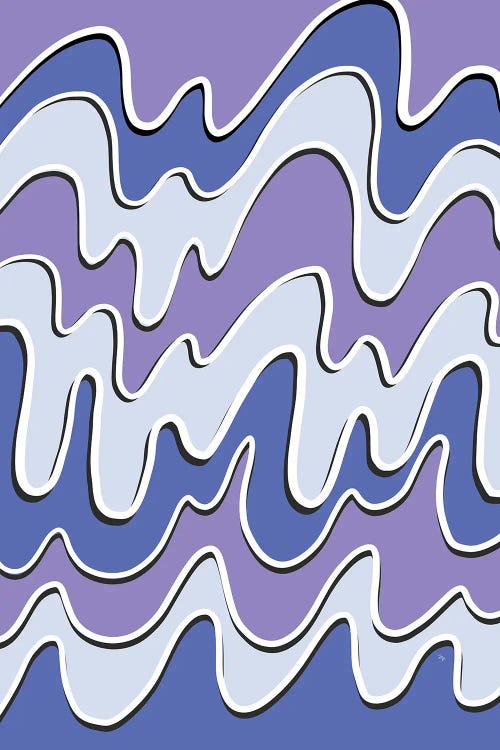 Retro Purple Waves