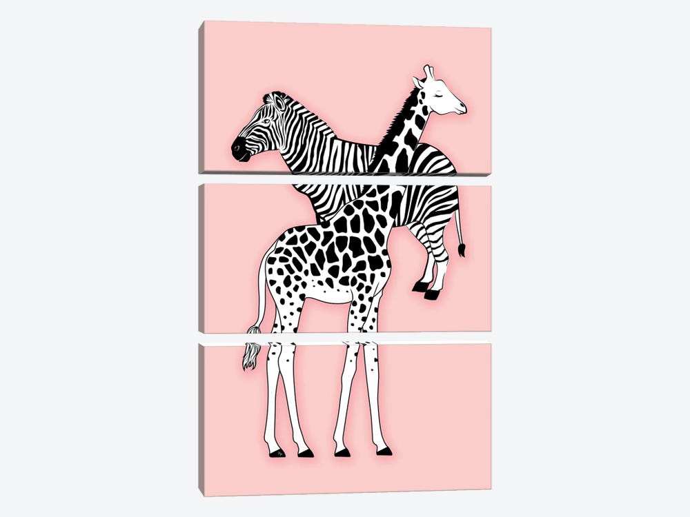 Animal Print Pink by Martina Pavlova 3-piece Art Print