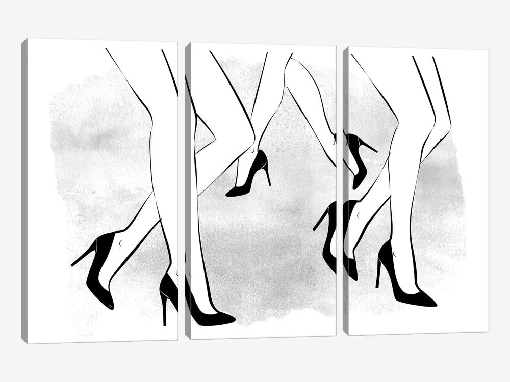 Sexy Walking by Martina Pavlova 3-piece Canvas Print