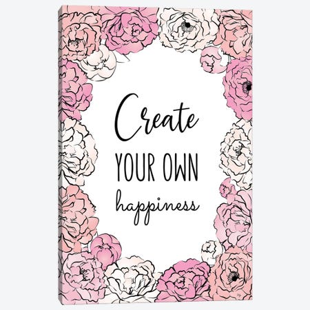 Create Happiness Canvas Print #PAV674} by Martina Pavlova Canvas Art Print