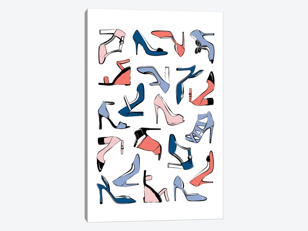 Colorful Shoes by Martina Pavlova 1-piece Canvas Artwork