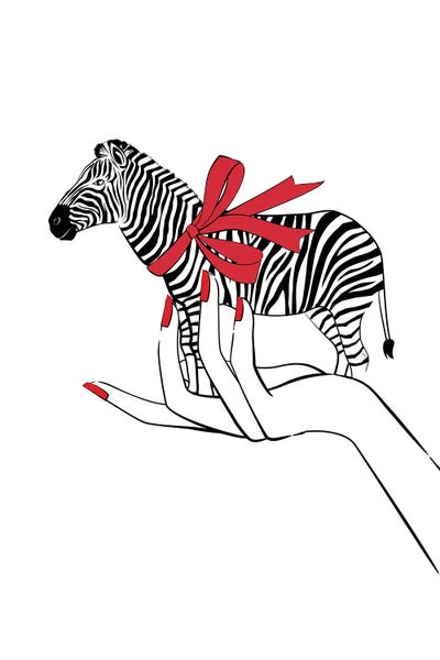 Zebras: Holding Zebra by Martina Pavlova