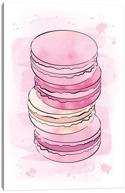 Yummy Macarons Canvas Art Print - Martina Pavlova Food & Drinks