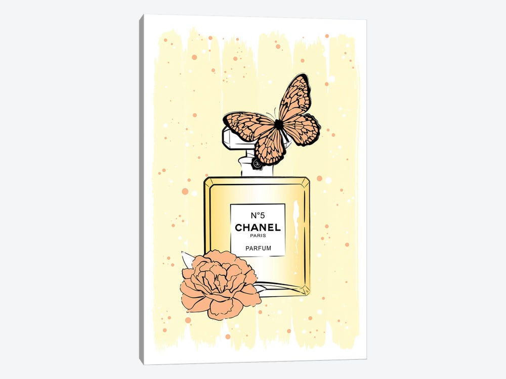Chanel Butterfly by Martina Pavlova 1-piece Canvas Print