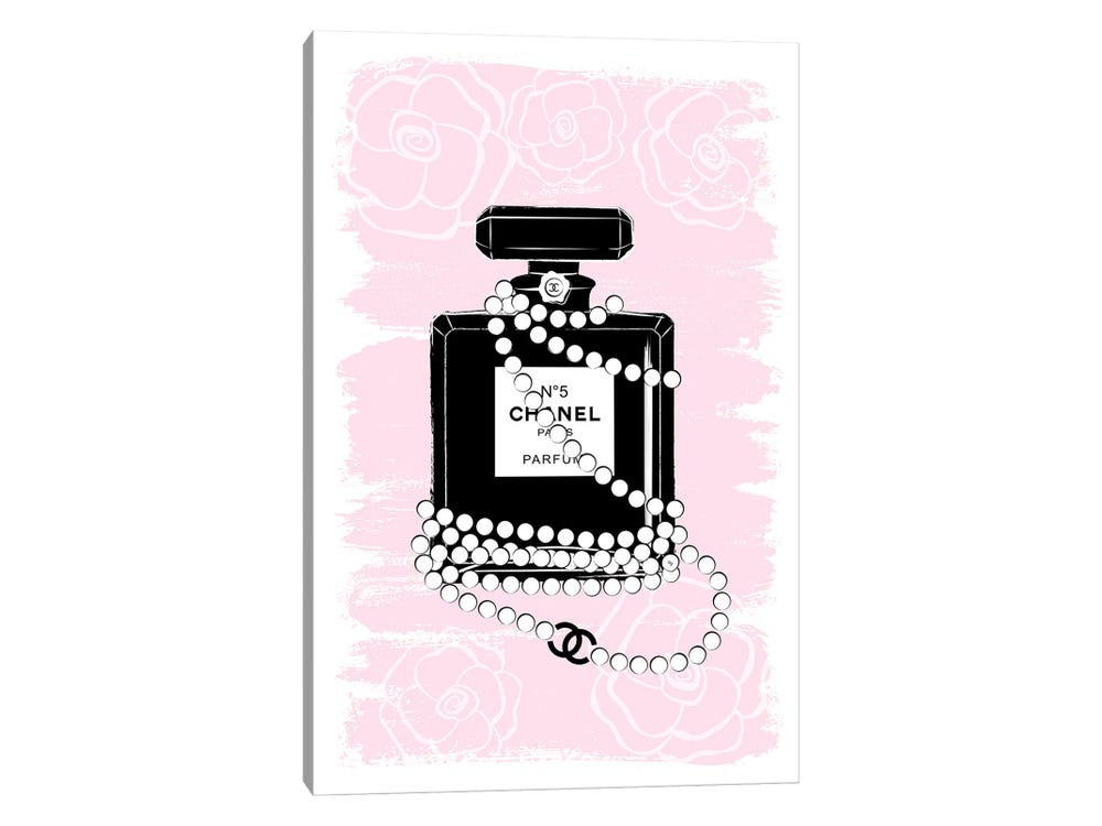 Martina Pavlova Large Canvas Art Prints - Black Pearl Perfume ( Fashion > Hair & Beauty > Perfume Bottles art) - 60x40 in