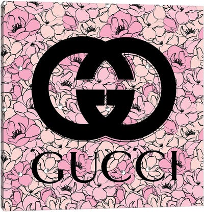 Gucci Florals Canvas Art Print - Martina Pavlova Fashion Brands