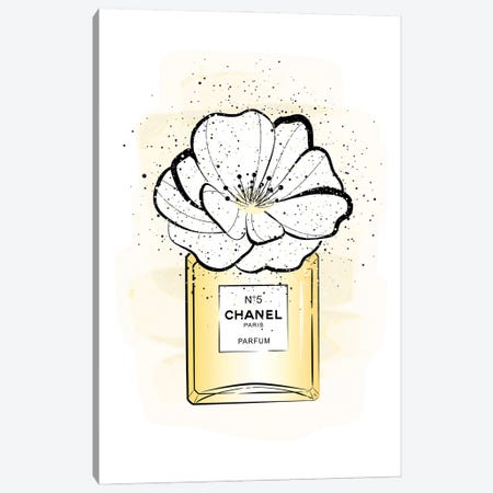 Chanel Flower Canvas Print #PAV701} by Martina Pavlova Canvas Artwork