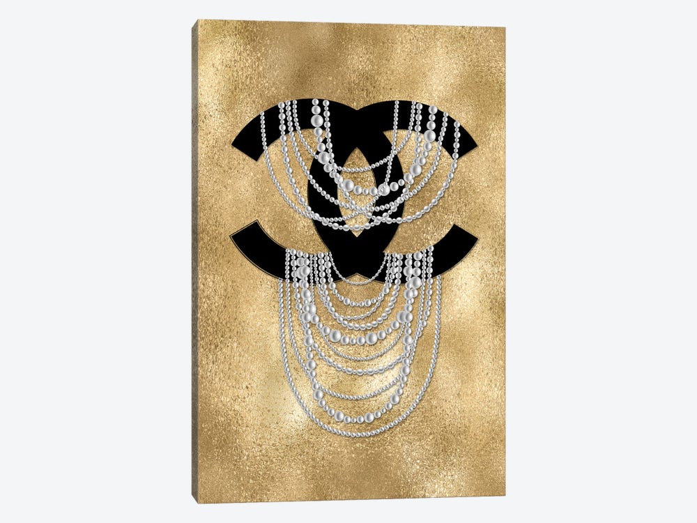 Golden Pearls by Martina Pavlova 1-piece Canvas Artwork