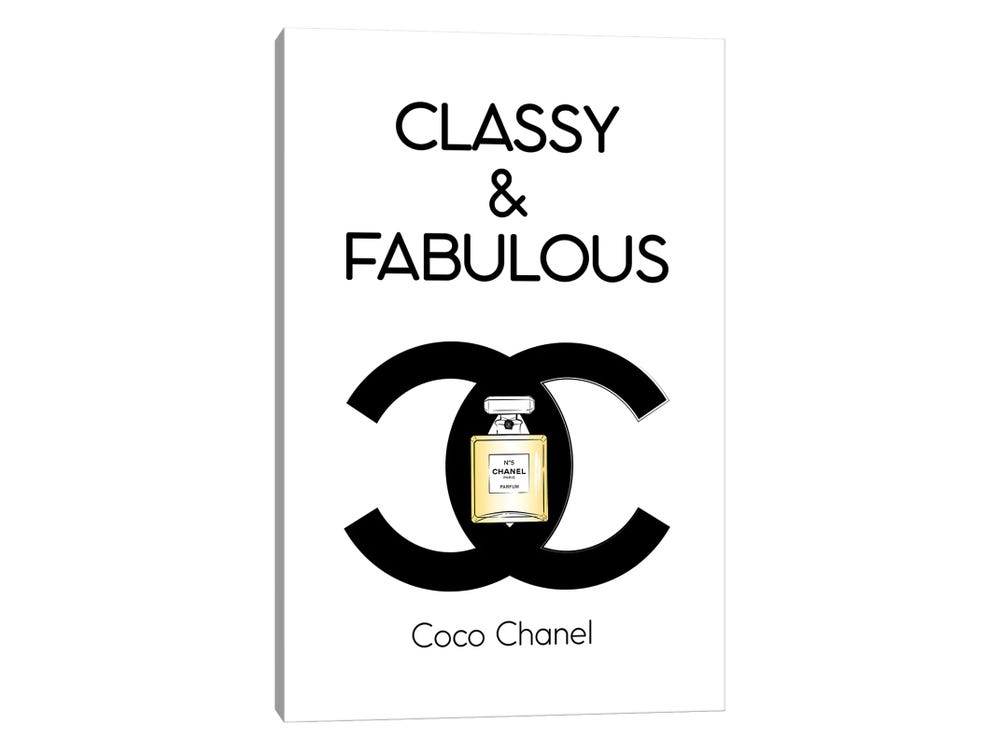 Framed Canvas Art (Gold Floating Frame) - Classy and Fabulous by Martina Pavlova ( Fashion > Hair & Beauty > Perfume Bottles art) - 40x26 in