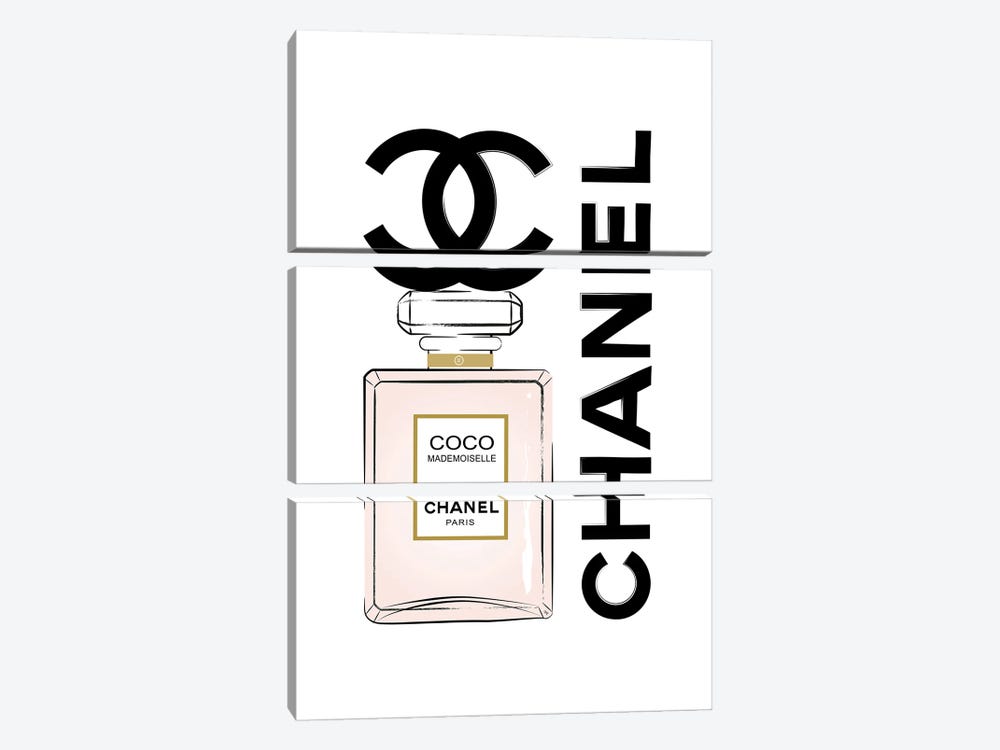 Coco Chanel Perfume by Martina Pavlova 3-piece Art Print