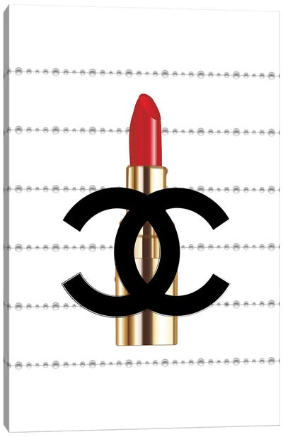 Logo Lipstick Canvas Art Print - Make-Up Art
