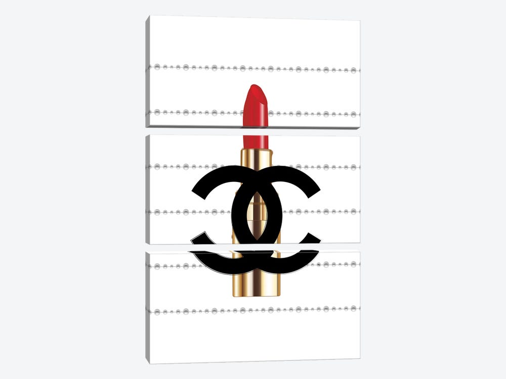Logo Lipstick by Martina Pavlova 3-piece Canvas Art