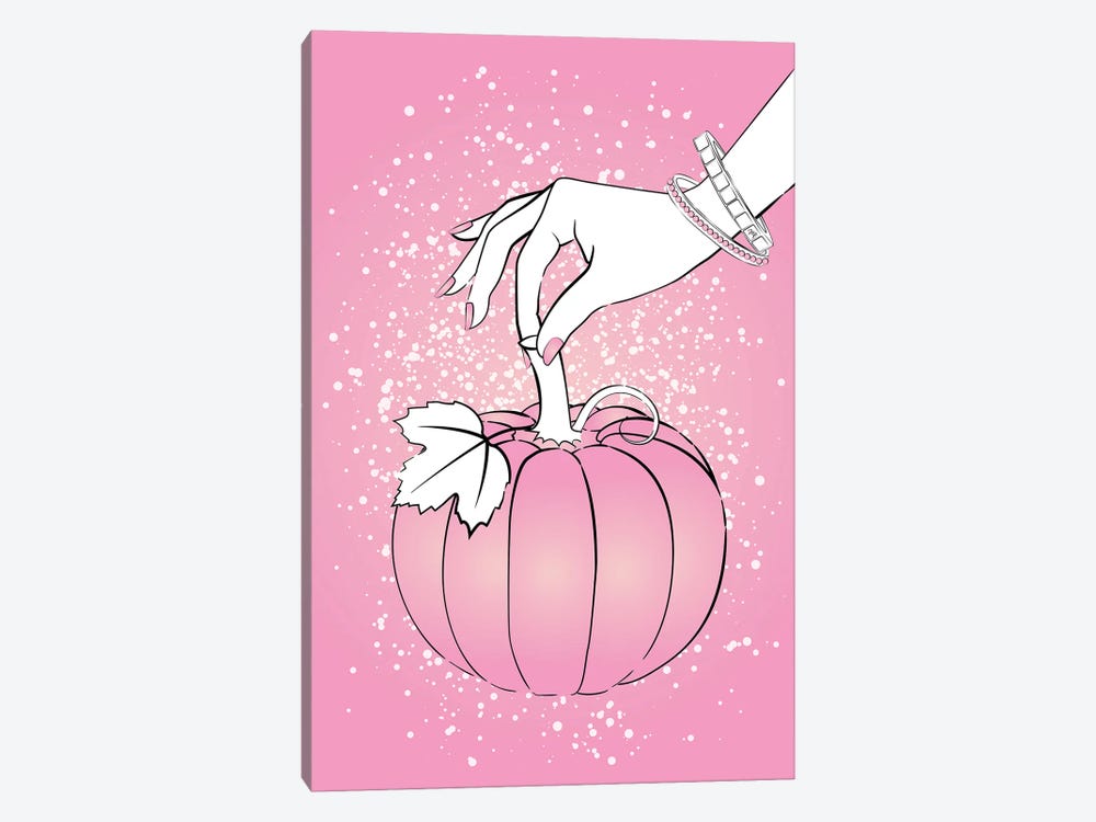 Pink Pumpkin by Martina Pavlova 1-piece Canvas Print