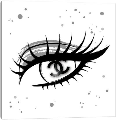 Chanel Eye Canvas Art Print - Martina Pavlova Fashion Brands