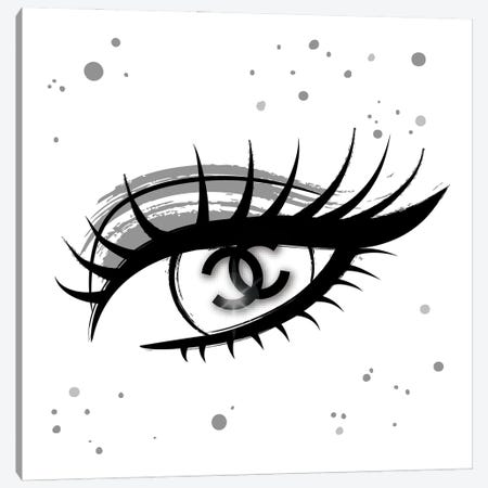 Chanel Eye Canvas Print #PAV739} by Martina Pavlova Art Print