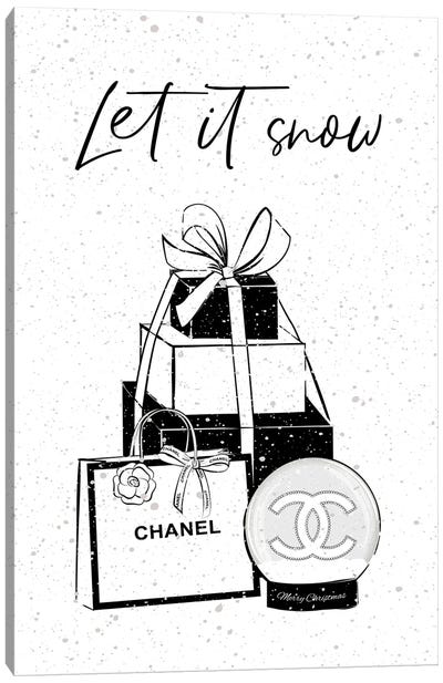 Chanel Winter Canvas Art Print - Shopping Art