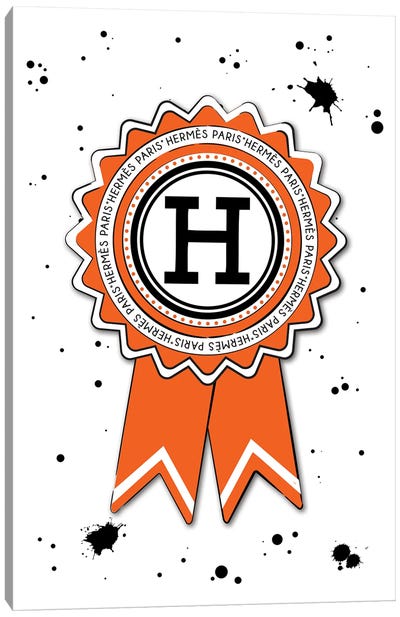 Hermes Badge Canvas Art Print - Hermès Art