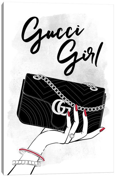 Hold My Gucci Canvas Art Print - Martina Pavlova Fashion Brands