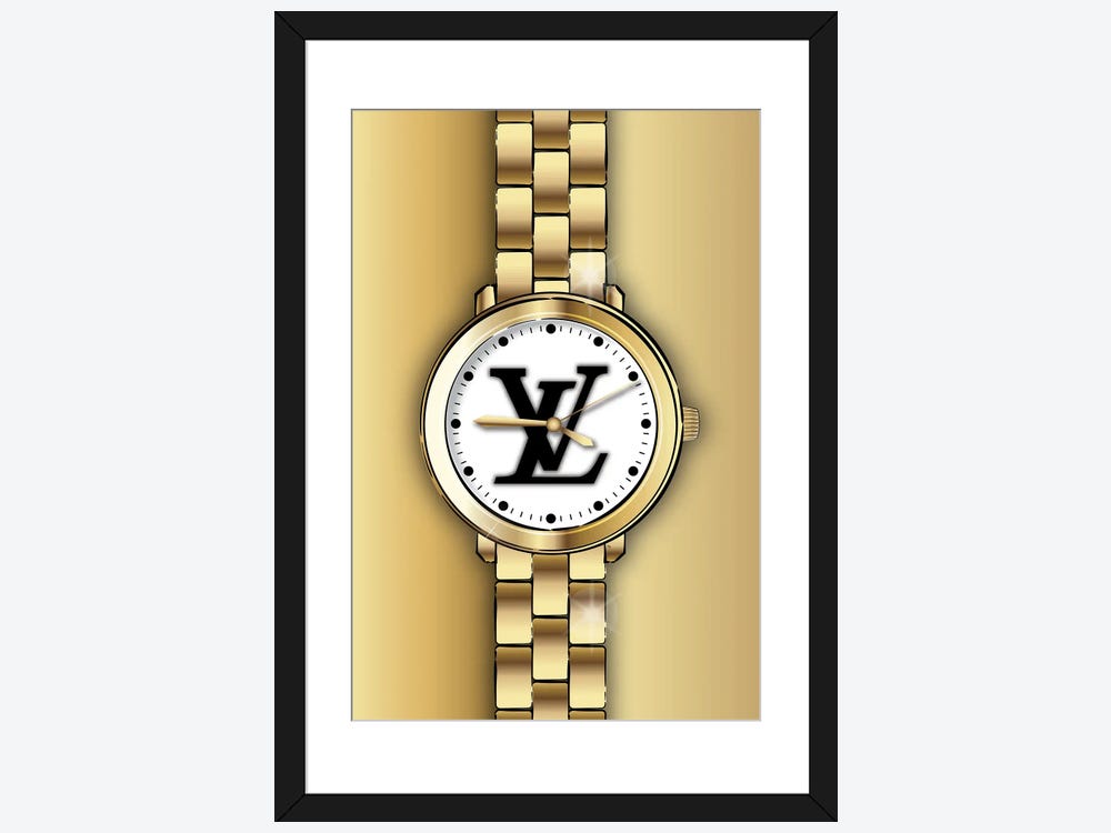 Framed Poster Prints - Louis Vuitton Watch by Martina Pavlova ( Fashion > Fashion Brands > Louis Vuitton art) - 32x24x1