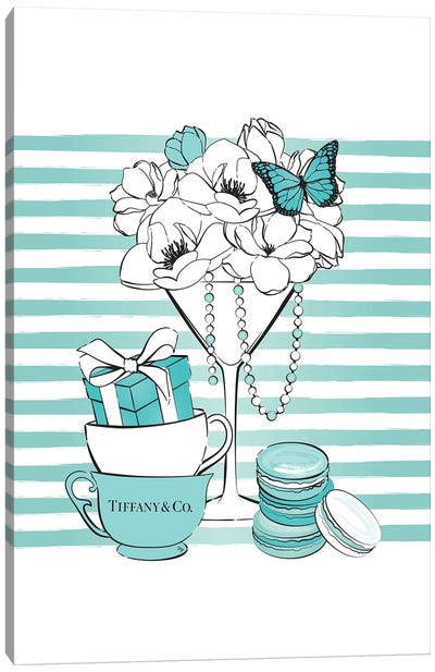 Tiffany's Fiesta Canvas Art Print - Macarons