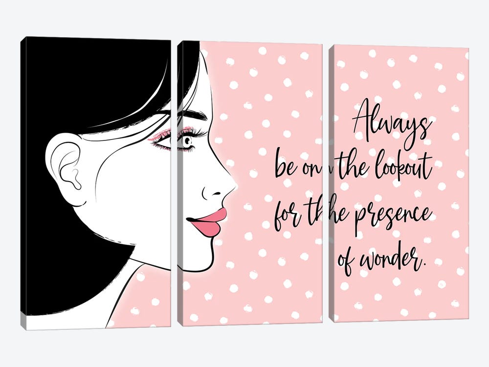 Lookout Quote by Martina Pavlova 3-piece Canvas Wall Art