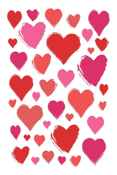 Hearts: Pink Hearts by Martina Pavlova