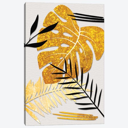 Golden Leaves Canvas Print #PAV786} by Martina Pavlova Art Print