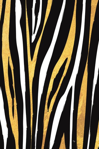Animal Patterns: Golden Zebra by Martina Pavlova