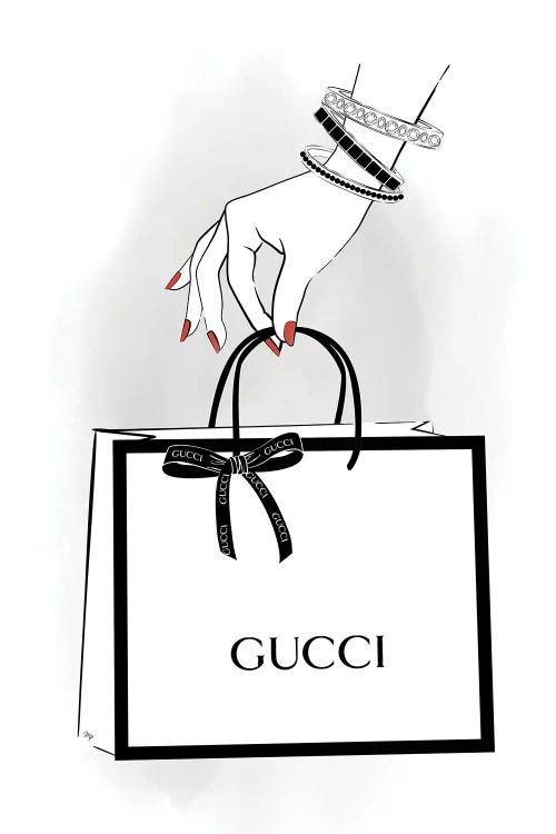 Drawing a Gucci bag 