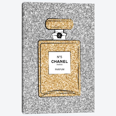 Chanel Glitter Perfume Canvas Print #PAV793} by Martina Pavlova Canvas Print