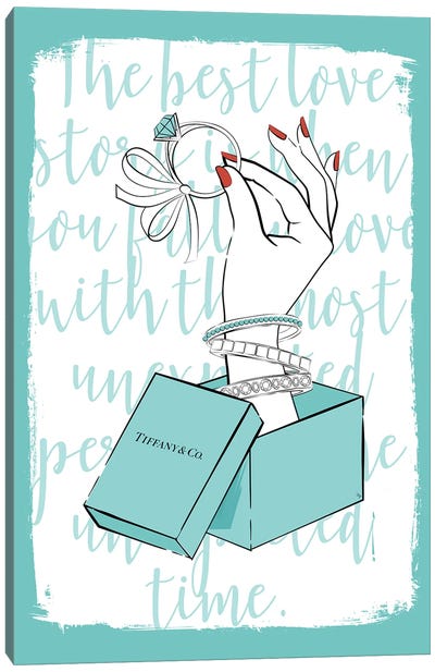 Tiffany's I Do Canvas Art Print - Martina Pavlova Fashion Brands