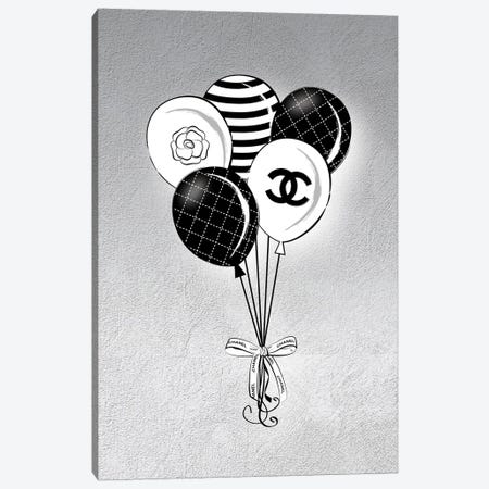 Chanel Balloons Canvas Print #PAV801} by Martina Pavlova Art Print