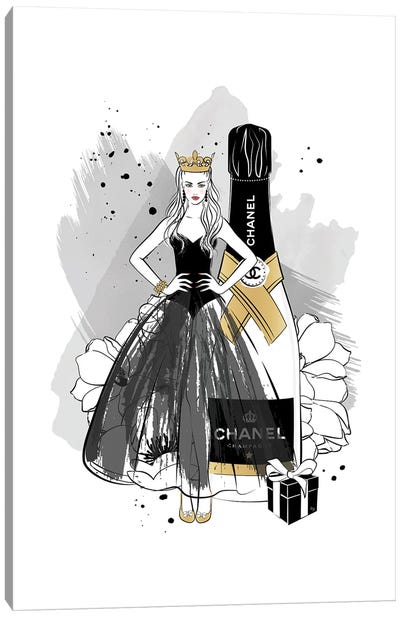 Chanel Baby Canvas Art Print - Champagne Art