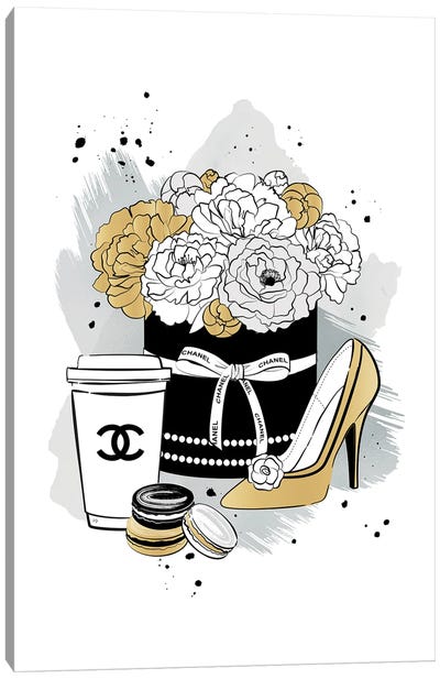 Chanel Romance Canvas Art Print - Martina Pavlova Food & Drinks