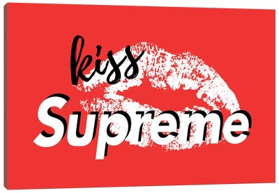 Supreme Kiss Canvas Art Print - Streetwear