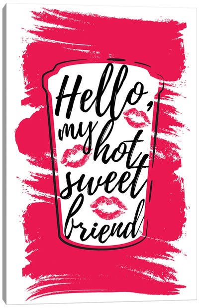 Hot Friend Red Canvas Art Print - Martina Pavlova Food & Drinks