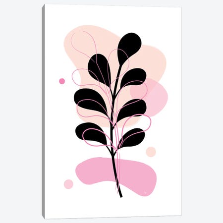 Pink Plant Canvas Print #PAV853} by Martina Pavlova Canvas Artwork