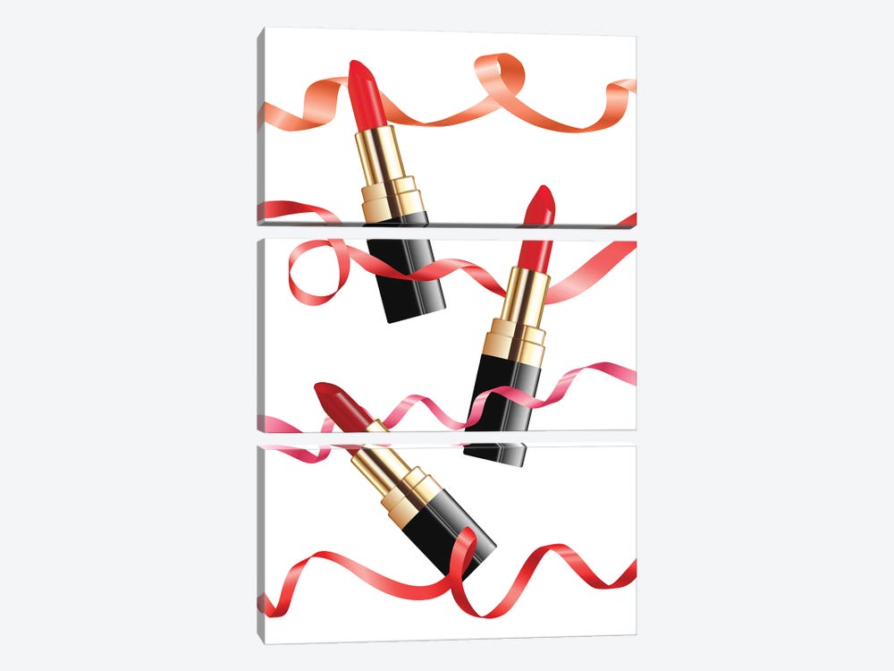 Lipsticks Deluxe by Martina Pavlova 3-piece Art Print