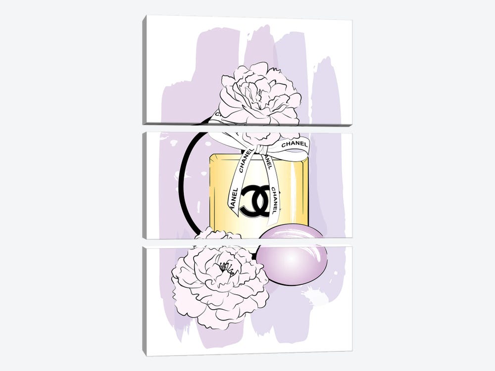 Purple Perfume by Martina Pavlova 3-piece Canvas Art Print