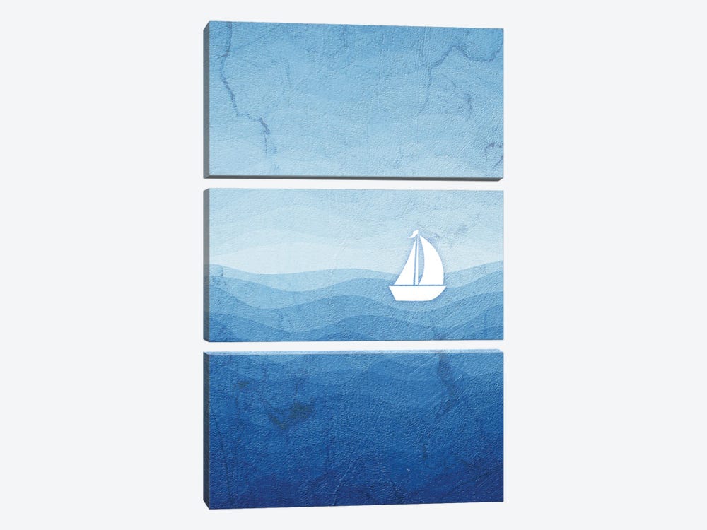 Sea Storm by Martina Pavlova 3-piece Canvas Artwork