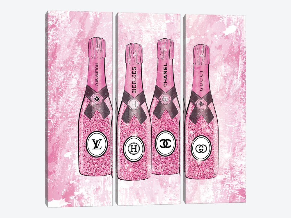 Champagne Pink by Martina Pavlova 3-piece Canvas Artwork