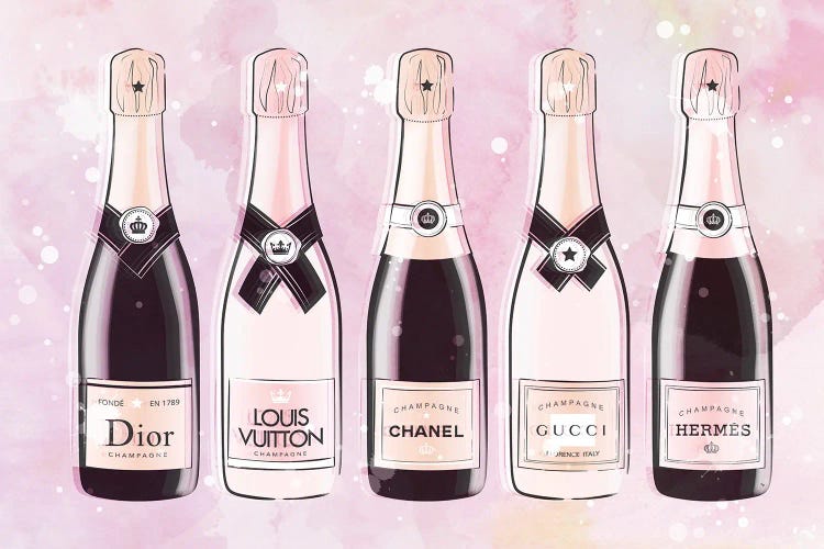 Dior Decor Silver Sparkle Champagne Bottle