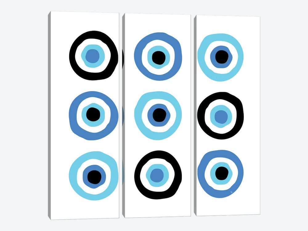 Evil Eyes by Martina Pavlova 3-piece Canvas Artwork