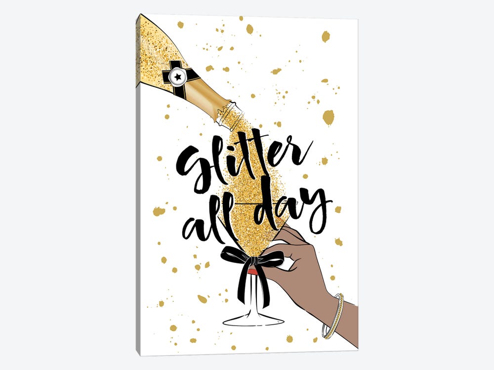 Glitter All Day by Martina Pavlova 1-piece Canvas Art