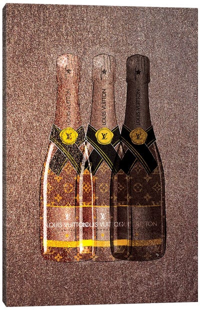LV Champagne I Canvas Art Print - Fashion Brand Art