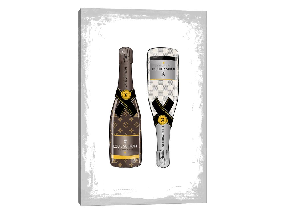 Framed Canvas Art (Gold Floating Frame) - LV Champagne I by Martina Pavlova ( Food & Drink > Drinks > Champagne art) - 26x18 in